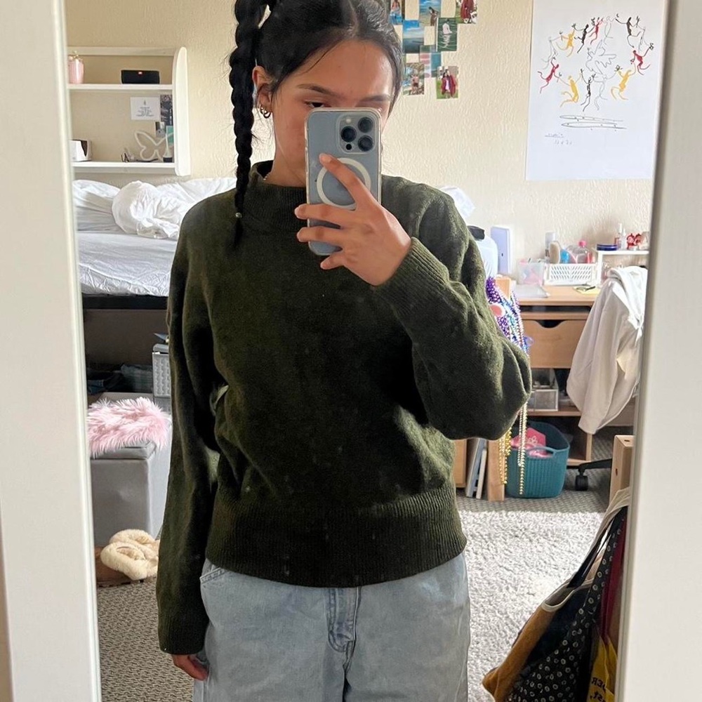 vintage green structure sweater!
